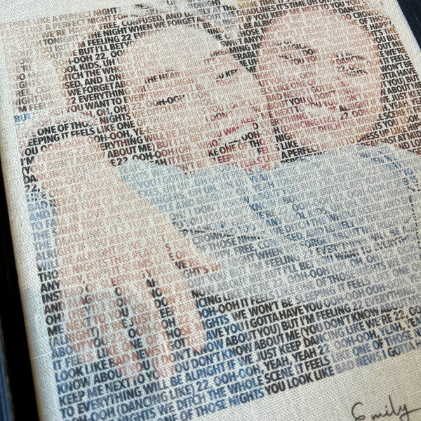 Favorite Song Lyrics Portrait