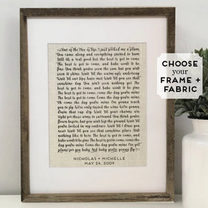 Calligraphy Styled Song Lyrics Print